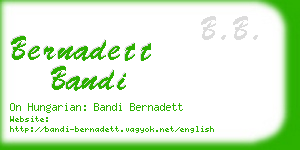 bernadett bandi business card